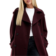Nora | Gabardina elegante burdeos