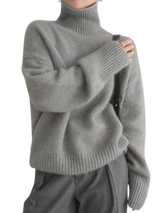 Blanca | Jersey cuello alto en cachemir