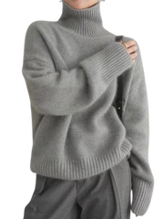 Blanca | Jersey cuello alto en cachemir