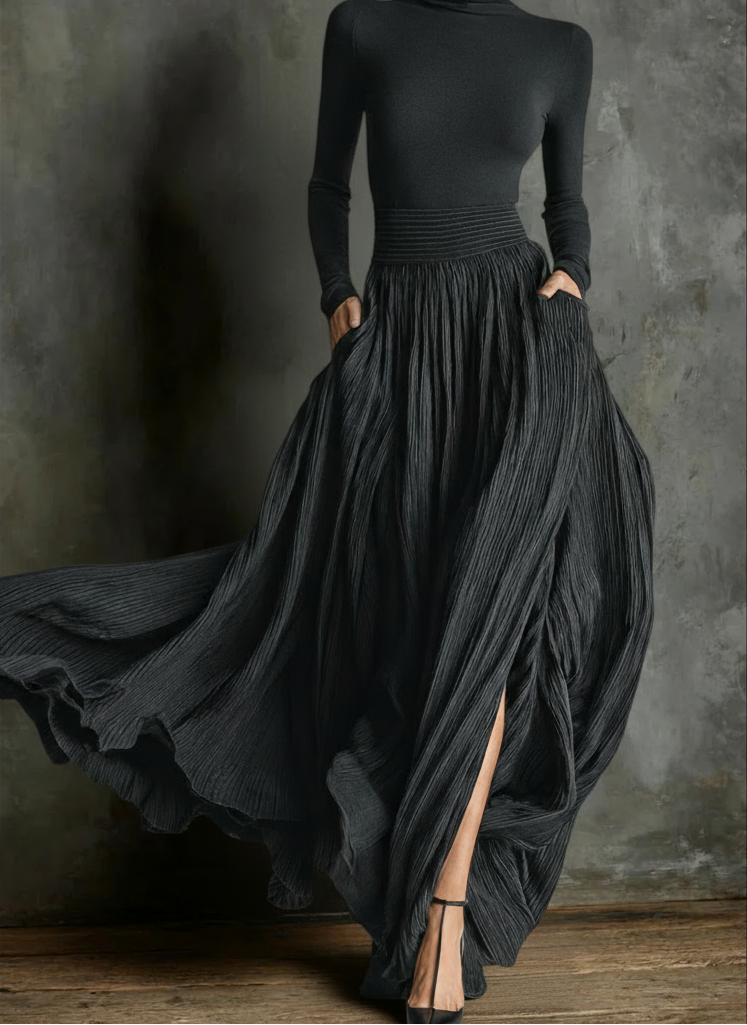 Raquel - Vestido maxi de cintura alta