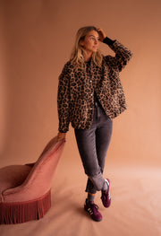 Isa | Chaqueta Corta con Estampado de Leopardo