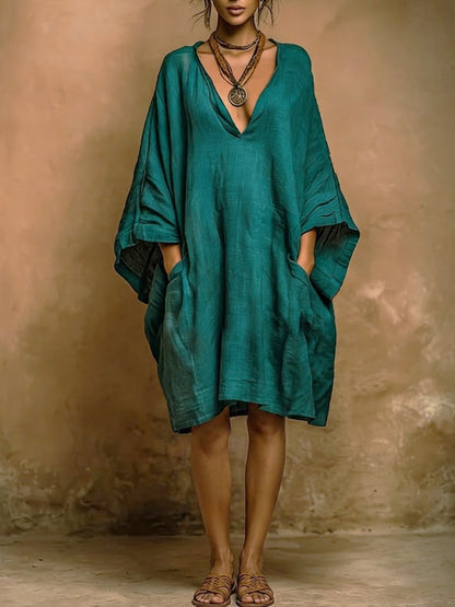 Fiorella | Vestido suave de lino y algodón con estilo natural